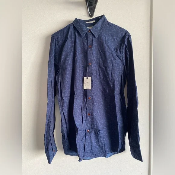 Lucky Brand | Shirts | Bnwt Lucky Brand Blue Floral Print Button Up Shirt S  | Poshmark